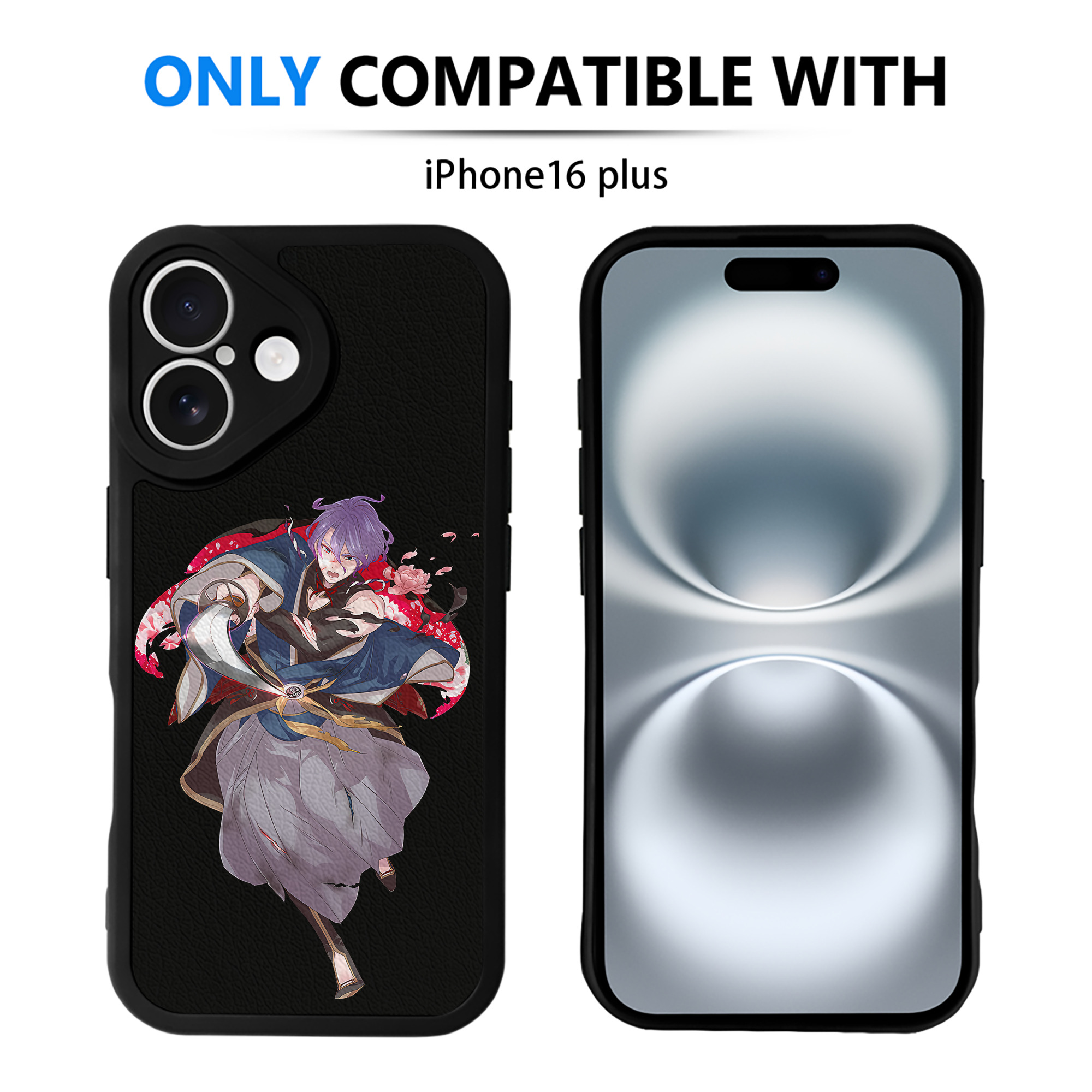 （画像用） 刀剣乱舞 Touken Ranbu 【iPhone 16シリーズ対応】シリコンスマホケース（レザー調） 材質：シリコン